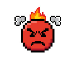 Emoticon PNG images, smiley emoticons, happy emoticons, angry emoticons, pixel art emoticons, expressions. © Mukhamat