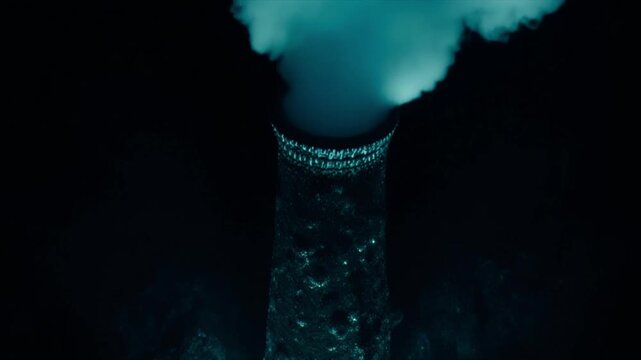 深海熱水噴出孔・黒煙硫化鉱物プルーム マクロ接写映像