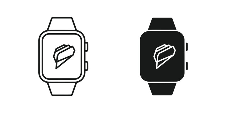 Apple watch face with sailboat logo design in white and black versions