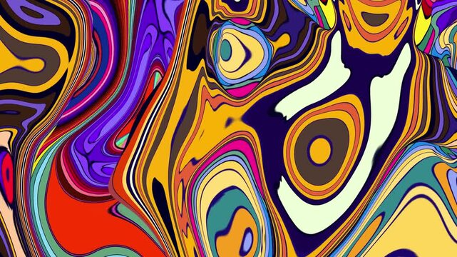 Vibrant abstract psychedelic swirl pattern with bold colors