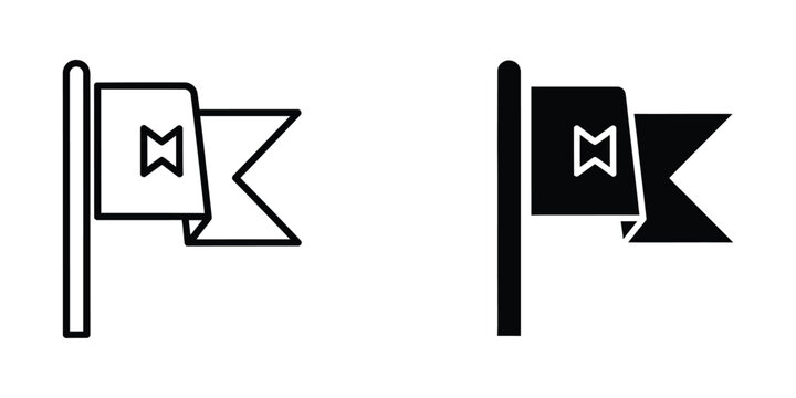 Black and white flag with letter k and logo design