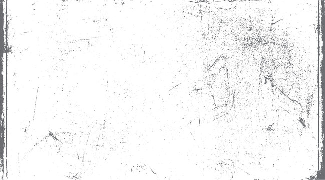 White background with distressed grey grunge texture and scattered speckles and scratches