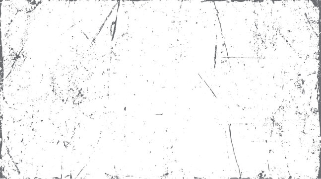 Grungy distressed texture background with scattered dots and scratches on white grunge