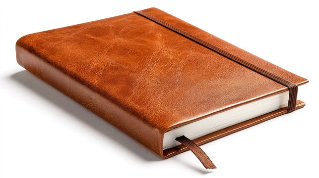 Brown Leather Journal with Elastic Closure