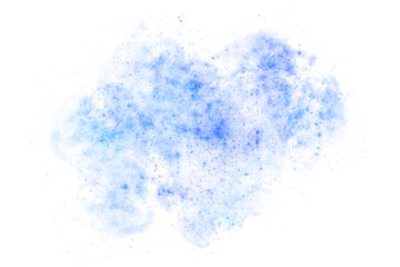 Obraz premium Blue Nebula Dust Explosion Overlay on trasnparent Background