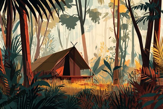 Jungle Camp in the Heart of the Rainforest