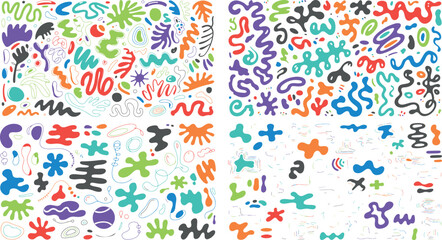 Obraz premium colorful abstract shapes and patterns for design elements various creative graphics