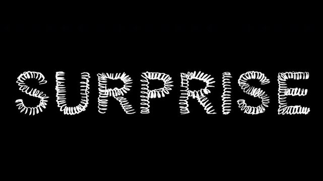 Artistic animation "Fashion," "Art" and "Surprise" display text. Combines brush strokes and outline styles for creative portfolios, magazine headers and blog intros.