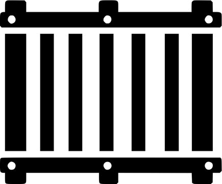 A standard wooden shipping transport pallet features a robust structure with evenly spaced crossbars for secure cargo handling in industrial environments