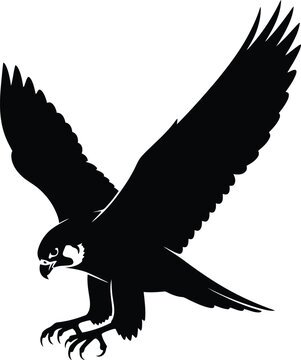 Majestic eagle silhouette in flight a powerful and striking image