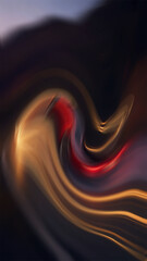 abstract motion blur with vibrant red and gold swirling light trails at dusk © wazebul