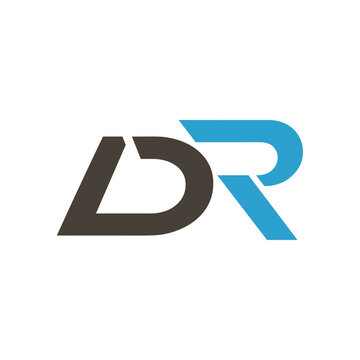 Abstract letter Dr, Dr letter monogram icon logo flat vector design