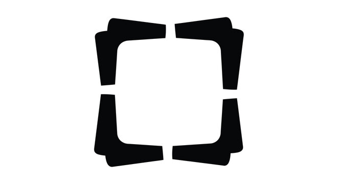 abstract geometric shape with bold black lines on white background high quality professional detailed modern elegant stylish clean crisp vibrant