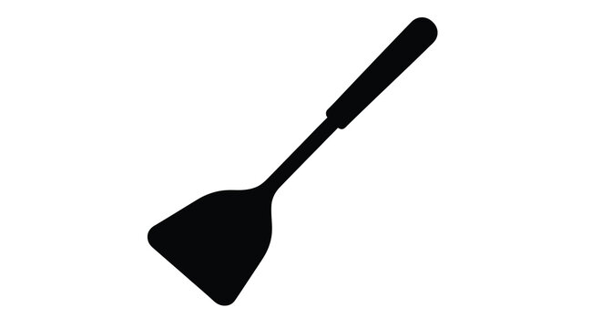 spatula silhouette on white background high quality professional detailed modern elegant stylish clean crisp vibrant colorful digital creative innovative contemporary