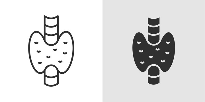 Thyroid Icon representing the thyroid gland, hormone regulation, metabolism control, and endocrine system health.