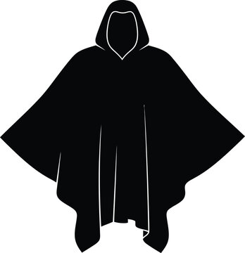 Dark silhouette of a hooded figure mysterious and intimidating presence