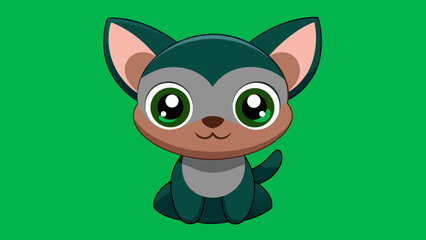 Obraz premium Cute Fantasy Cat Character, Adorable Little Animal Mascot Vector