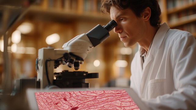 Pluripotent stem cell differentiation experiment yielding cardiac muscle cell contractile activity visible under fluorescence microscope, close up hands adjusting imaging parameters, cardiologist re
