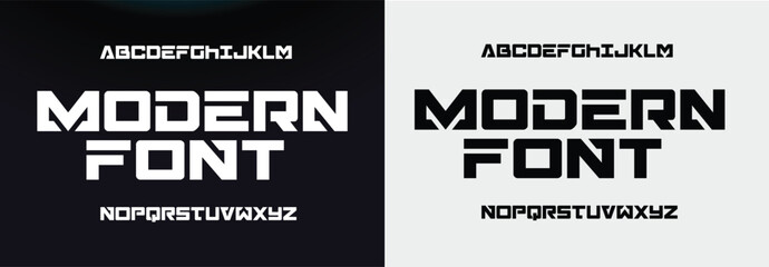 Modern minimal logo alphabet font. Typography abstract minimalist round sans serif technology, electronic, movie, creative logos fonts. vector illustration © Geniusa