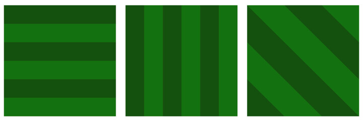 soccer field backgrounds with green stripes. Horizontal, vertical, and diagonal patterns for football sports posters, stadium banners, and athletic grass textures,quiz backdrop, square banner © zmiter