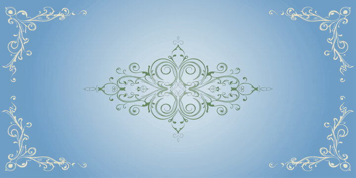 Blue Christmas background with decorative snowflakes pattern for holiday card design