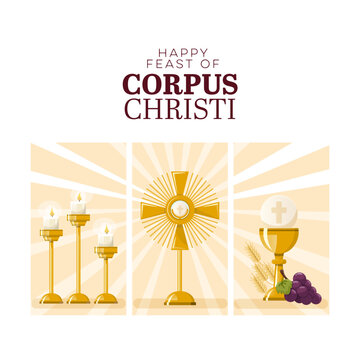 Blessed sacrament monstrance for eucharist adoration banner