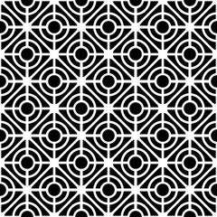 Fototapeta premium Abstract Seamless Geometric Checked Pattern. Black and White Texture.