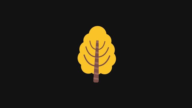 Yellow Tree Logo on Black Background.