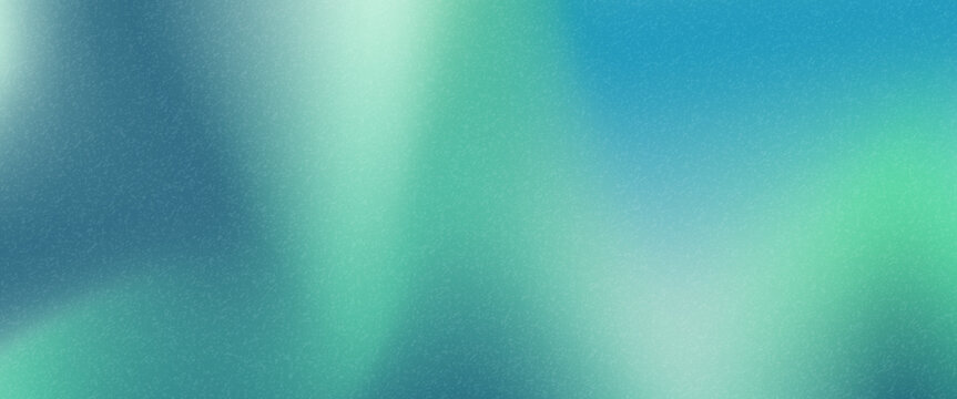 Teal green blue grainy color gradient background glowing noise texture cover header poster design.