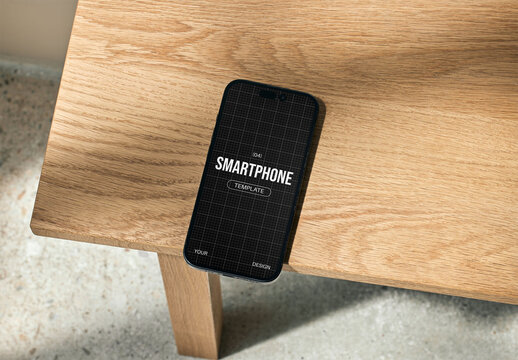 Mockup Of Phone With Customized Screen
