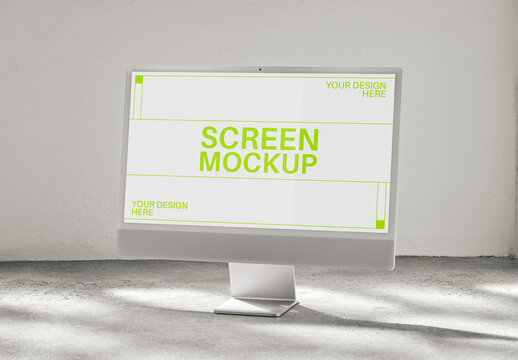 Mockup Of Customizable Computer Monitor