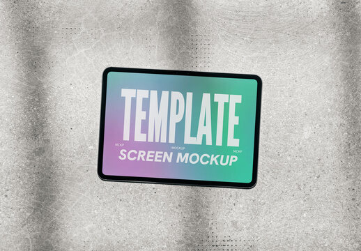 Mockup Of Tablet With Customized Screen