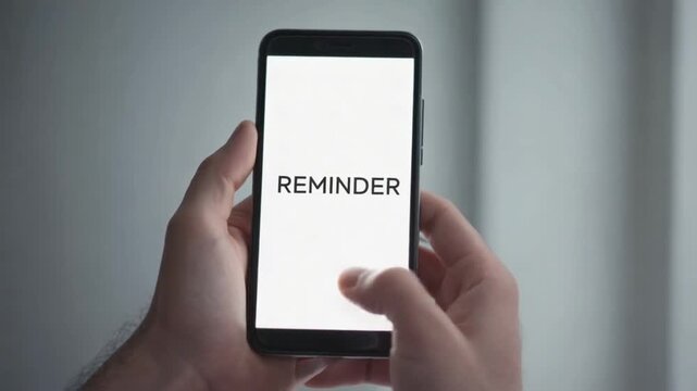 Reminder on the phone.
