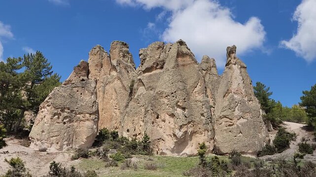 A scenic stroll along the Bayramaliler Fairy Chimneys, where ancient rock formations meet the silence of nature.