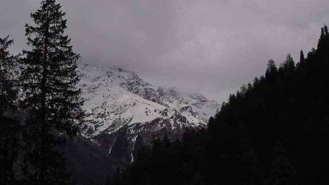 Time Lapse of mountain and clouds 