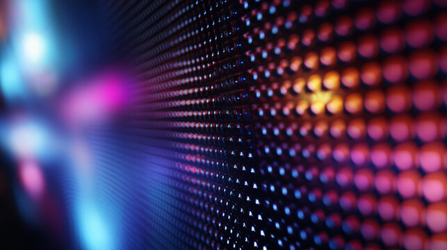 An abstract close up of an LED panel with pixel grain, digital noise and subtle texture, no people, led panel, abstract background, pixel texture, digital noise, screen closeup, display