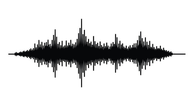 audio waveform on white background high quality professional