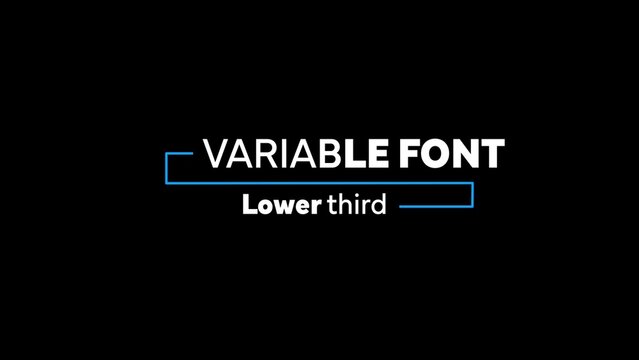 Business Presentation Clean Lower Third (Variable Font)