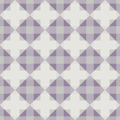 Obraz premium Soft Geometric Lattice Seamless Pattern with Muted Purple and Sage Squares