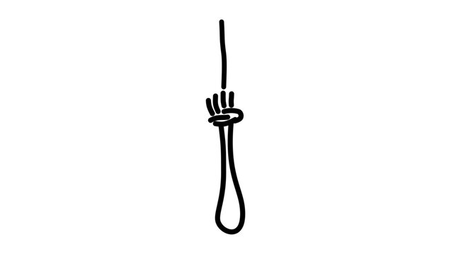 Gallows symbol, black isolated vector silhouette