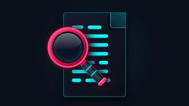 Data Analysis Search Interface Research Digital Information Animation
