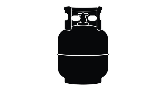 propane tank silhouette on white background high quality professional detailed modern elegant stylish clean crisp vibrant colorful digital creative innovative