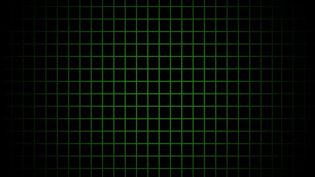 Digital green grid background, abstract cyberpunk technology motion neon matrix pattern for hud interface and data visualization