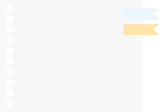 Minimalist Notepad Memo Paper Template with Pastel Index Tabs