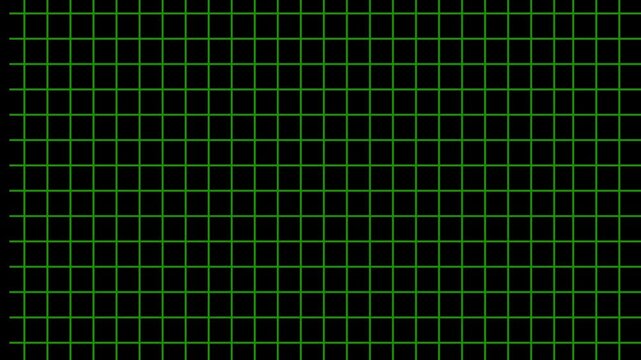 Digital green grid background, abstract cyberpunk motion for technology and data visualization