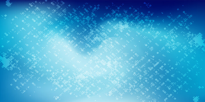 Abstract blue tech background with digital pixel patterns and glowing light gradients. benner poster vector ilustartion eps10 modern desain