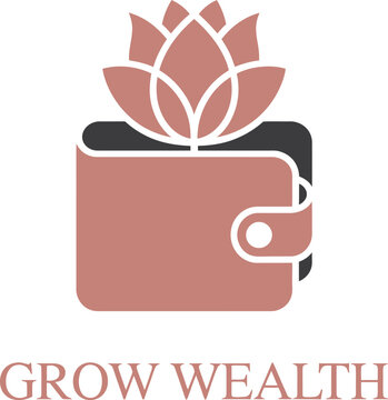 Financial growth wealth wallet investment savings concept vector illustration.