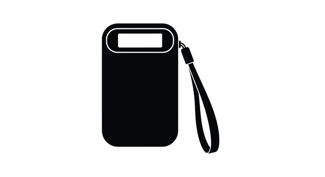 power bank silhouette with wrist strap on white background high quality professional detailed modern elegant stylish clean crisp vibrant colorful