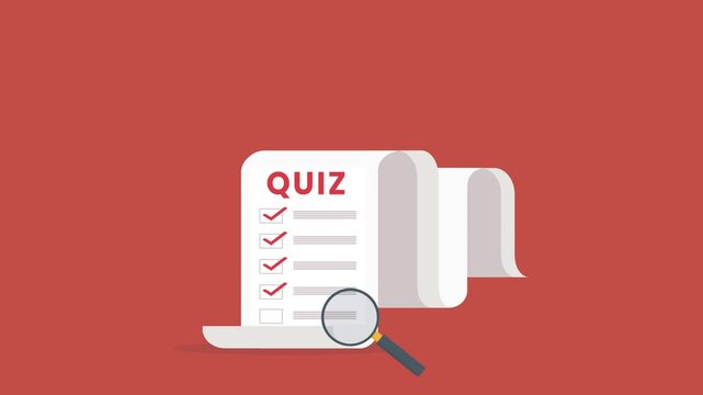 Quiz checklist , online test exam form