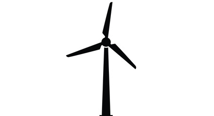wind turbine silhouette on white background high quality professional detailed modern elegant stylish clean crisp vibrant colorful digital creative innovative © RMvectors02